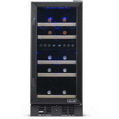 NewAir 15” Built-in 29 Bottle Dual Zone Black Stainless Steel Wine Fridge (NWC029BS00)