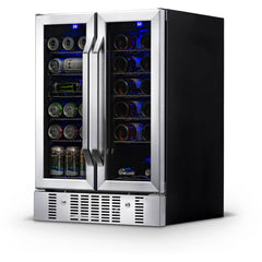 NewAir 24” Built-in Dual Zone 18 Bottle and 58 Can Wine and Beverage Fridge (AWB-360DB)