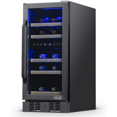 NewAir 15” Built-in 29 Bottle Dual Zone Black Stainless Steel Wine Fridge (NWC029BS00)