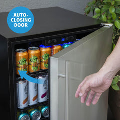 NewAir 24” Built-in 160 Can Outdoor Weatherproof Stainless Steel Beverage Fridge (NOF160SS00)