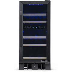 NewAir 15” Built-in 29 Bottle Dual Zone Black Stainless Steel Wine Fridge (NWC029BS00)