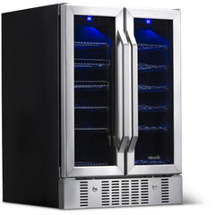 NewAir 24” Built-in Dual Zone 18 Bottle and 58 Can Wine and Beverage Fridge (AWB-360DB)