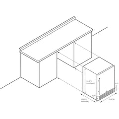 NewAir 24” Built-in 160 Can Outdoor Weatherproof Stainless Steel Beverage Fridge (NOF160SS00)