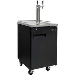 Kegco 24" Wide Homebrew Dual Tap Black Commercial Kegerator (HBK1XB-2)