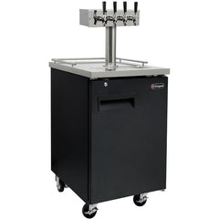 Kegco 24" Wide Homebrew Four Tap Black Commercial Kegerator (HBK1XB-4)