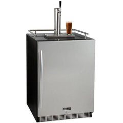 Kegco 24" Wide Cold Brew Coffee Single Tap Black Commercial Built-In Right Hinge Kegerator (ICHK38BSU-1)