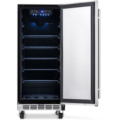 NewAir 15” Built-in 90 Can Outdoor Weatherproof Stainless Steel Beverage Fridge (NOF090SS00)