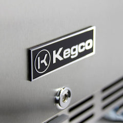 Kegco 24" Wide Dual Tap Stainless Steel Built-In Right Hinge Kegerator with Kit (HK38BSU-2)