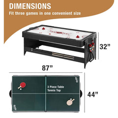 Fat Cat Original 3-in-1 7' Pockey Multi-Game Table Tan (64-1054)