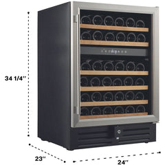 Smith & Hanks 46 Bottle Dual Zone Wine Cooler (RW145DR)