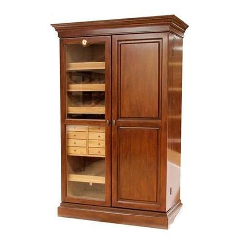 Quality Importers 3000 Ct. Mahogany Cigar Humidor Wine Rack (HUM-CWR-M)