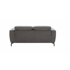 J&M Grey Fabric Lorenzo Motion Loveseat (18823-L)
