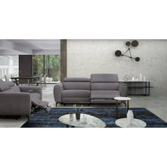 J&M Grey Fabric Lorenzo Motion Loveseat (18823-L)