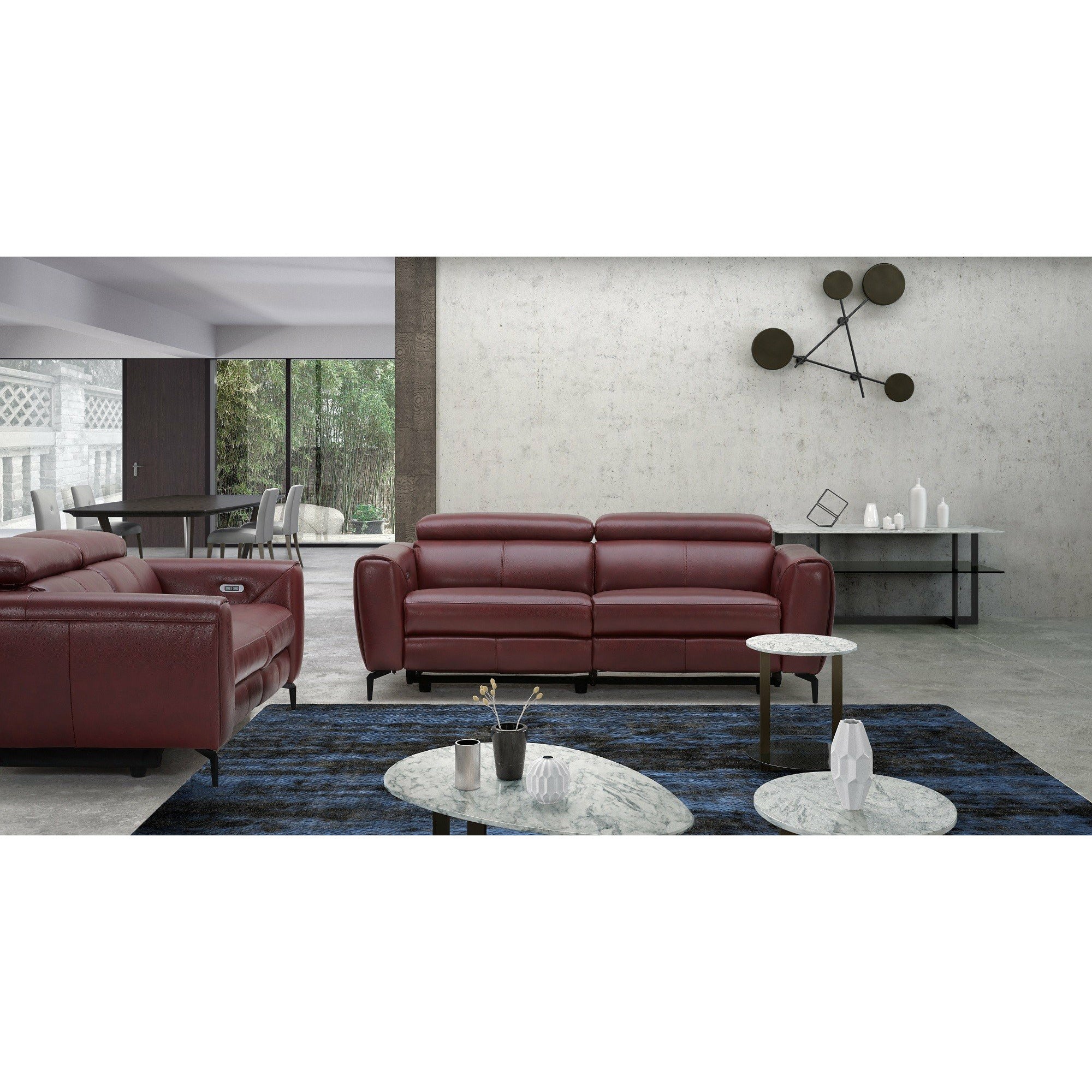 J&M Lorenzo Merlot Loveseat (18822-L)