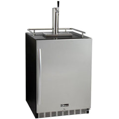 Kegco 24" Wide Single Tap Stainless Steel Built-In Right Hinge Kegerator with Kit (HK38BSU-1)