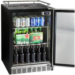 Kegco 24" Wide Single Tap Stainless Steel Built-In Right Hinge Kegerator with Kit (HK38BSU-1)