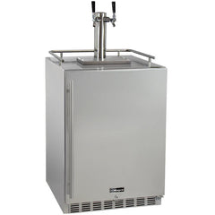 Kegco 24" Wide Cold Brew Coffee Dual Tap All Stainless Steel Outdoor Built-In Right Hinge Kegerator (ICHK38SSU-2)