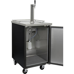 Kegco 24" Wide Kombucha Single Tap Black Commercial Kegerator (KOMC1B-1)