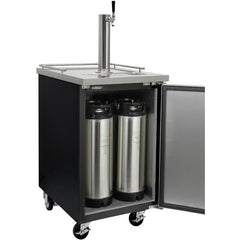 Kegco 24" Wide Kombucha Single Tap Black Commercial Kegerator (KOMC1B-1)