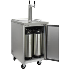 Kegco 24" Wide Kombucha Dual Tap All Stainless Steel Commercial Kegerator (KOMC1S-2)