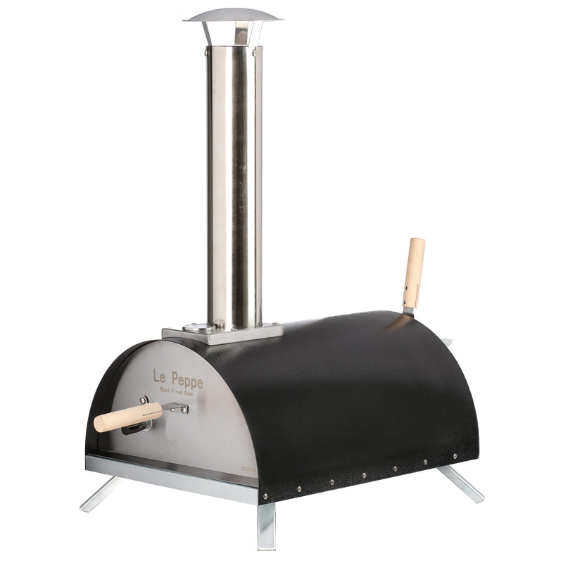 WPPO Le Peppe, #1 Seller Portable Wood Fired Pizza Oven - Black (WKE-01-BLK)