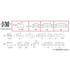 J&M Grey Fabric Lorenzo Motion Loveseat (18823-L)