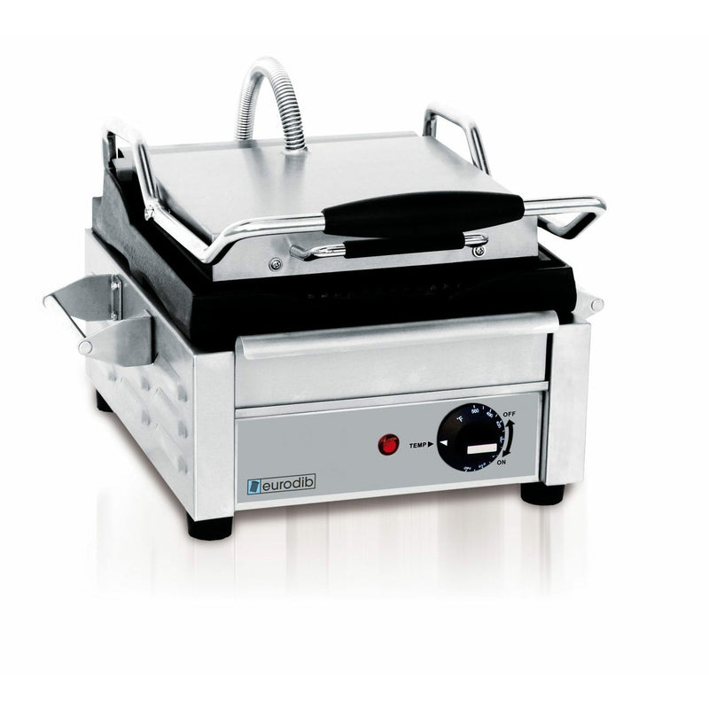 Eurodib Small 120V All Ribbed Panini Grill (SFE02325 120)