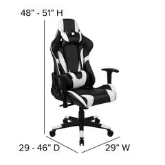 Red Gaming Desk and Black Reclining Gaming Chair Set with Cup Holder and Headphone Hook (BLN-X20RSG1030-BK-GG)